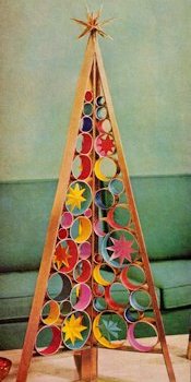 Retro Realty Cardboard Christmas Tree with Circles